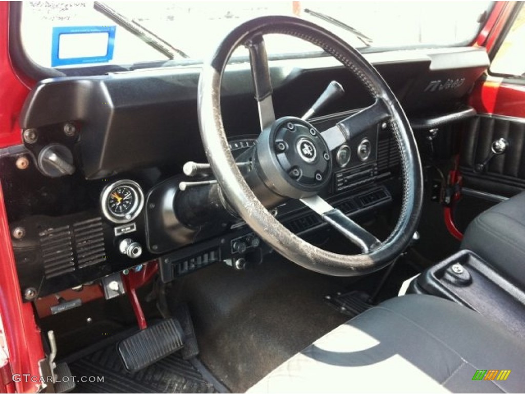 1984 Jeep Scrambler CJ-8 4x4 Black Steering Wheel Photo #103001466