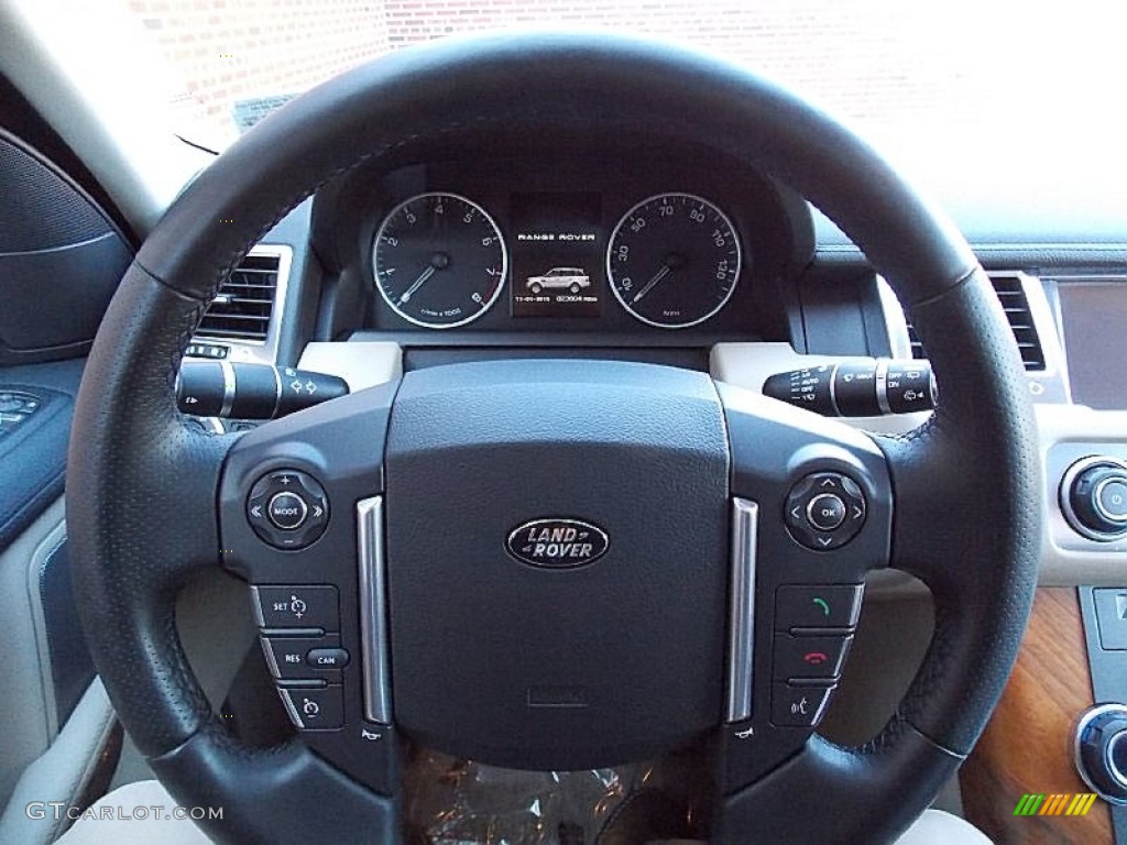 2012 Land Rover Range Rover Sport HSE Almond Steering Wheel Photo #103003089