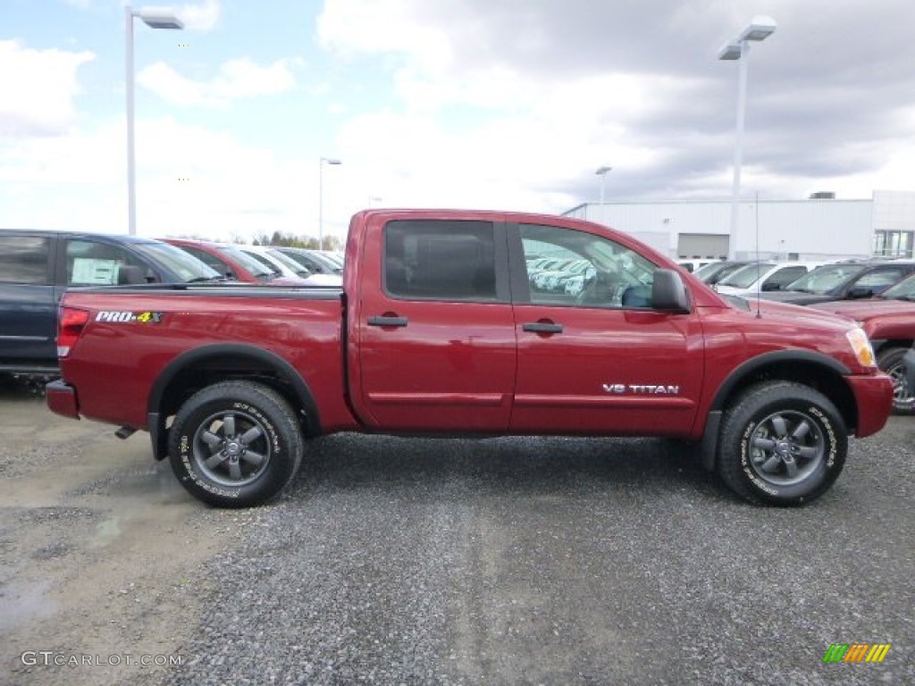 Cayenne Red 2015 Nissan Titan PRO-4X Crew Cab 4x4 Exterior Photo #103004307