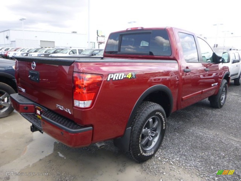 Cayenne Red 2015 Nissan Titan PRO-4X Crew Cab 4x4 Exterior Photo #103004343