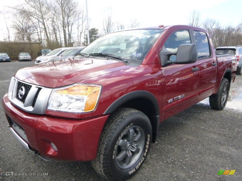 Cayenne Red 2015 Nissan Titan PRO-4X Crew Cab 4x4 Exterior Photo #103004361