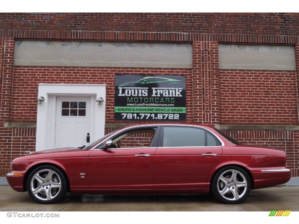 2006 XJ Super V8 - Radiance Red Metallic / Ivory photo #1