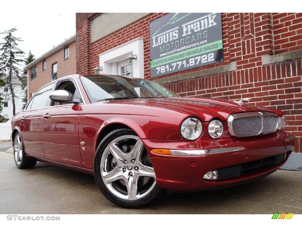 2006 XJ Super V8 - Radiance Red Metallic / Ivory photo #2