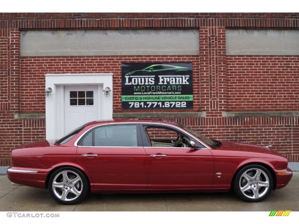 2006 XJ Super V8 - Radiance Red Metallic / Ivory photo #6