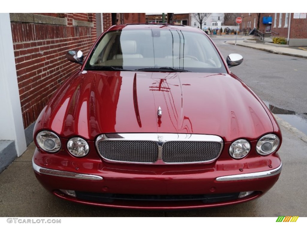 2006 XJ Super V8 - Radiance Red Metallic / Ivory photo #7