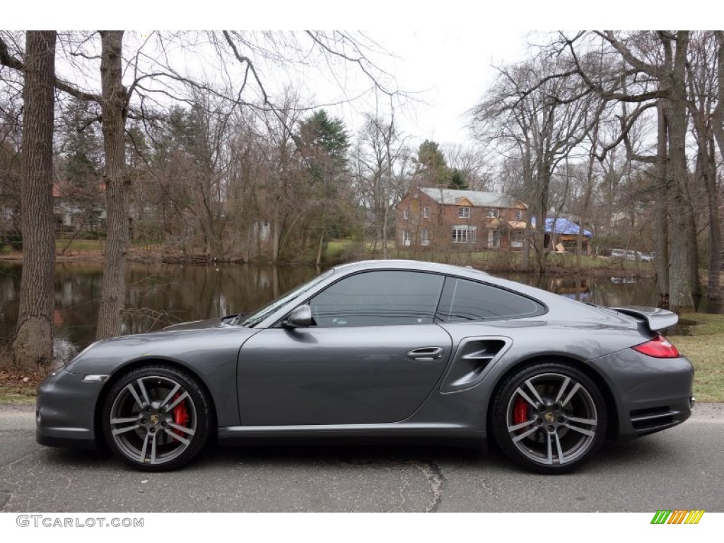 Meteor Grey Metallic 2010 Porsche 911 Turbo Coupe Exterior Photo #103009617