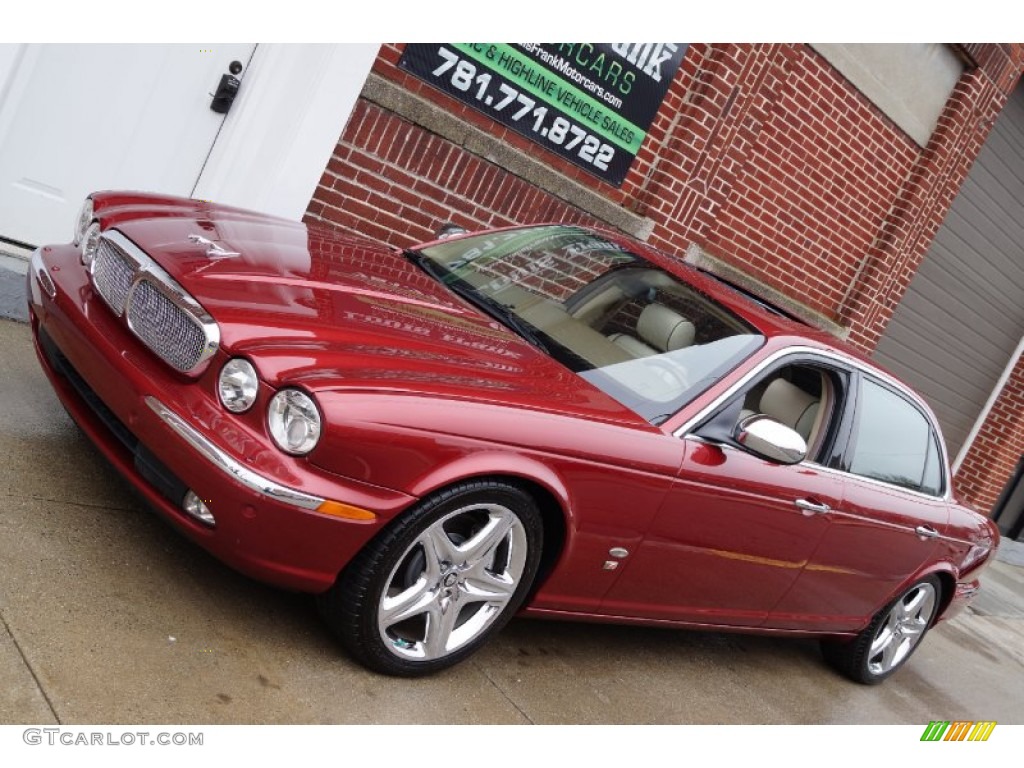 2006 XJ Super V8 - Radiance Red Metallic / Ivory photo #120