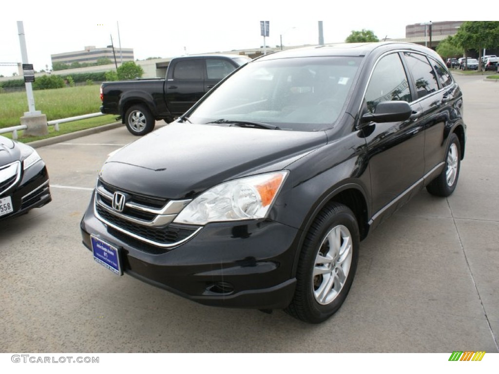 2011 CR-V EX - Crystal Black Pearl / Gray photo #4