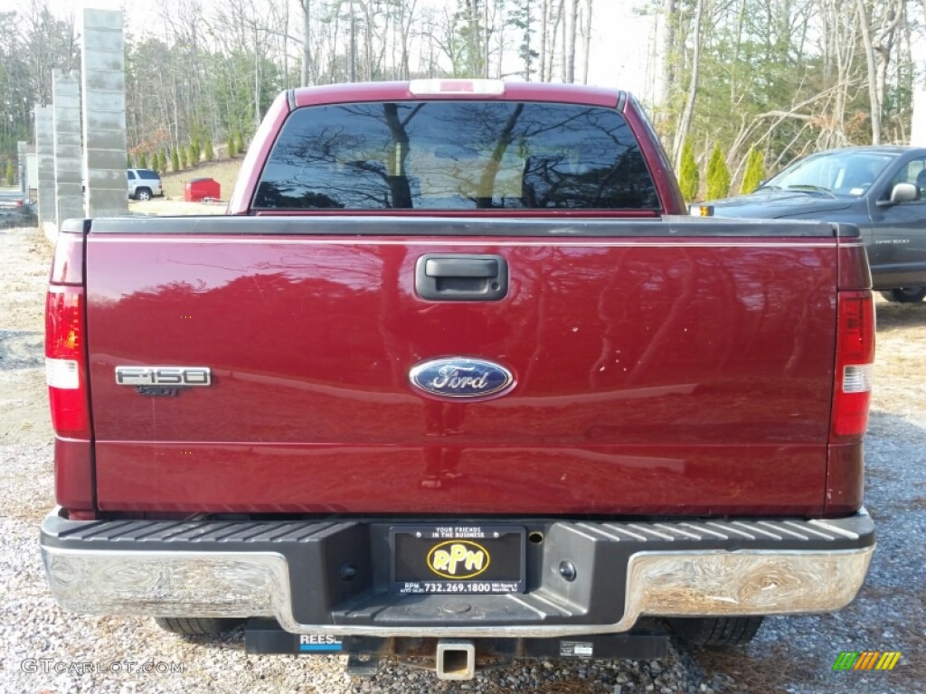 2006 F150 XLT SuperCrew 4x4 - Dark Toreador Red Metallic / Medium/Dark Flint photo #4