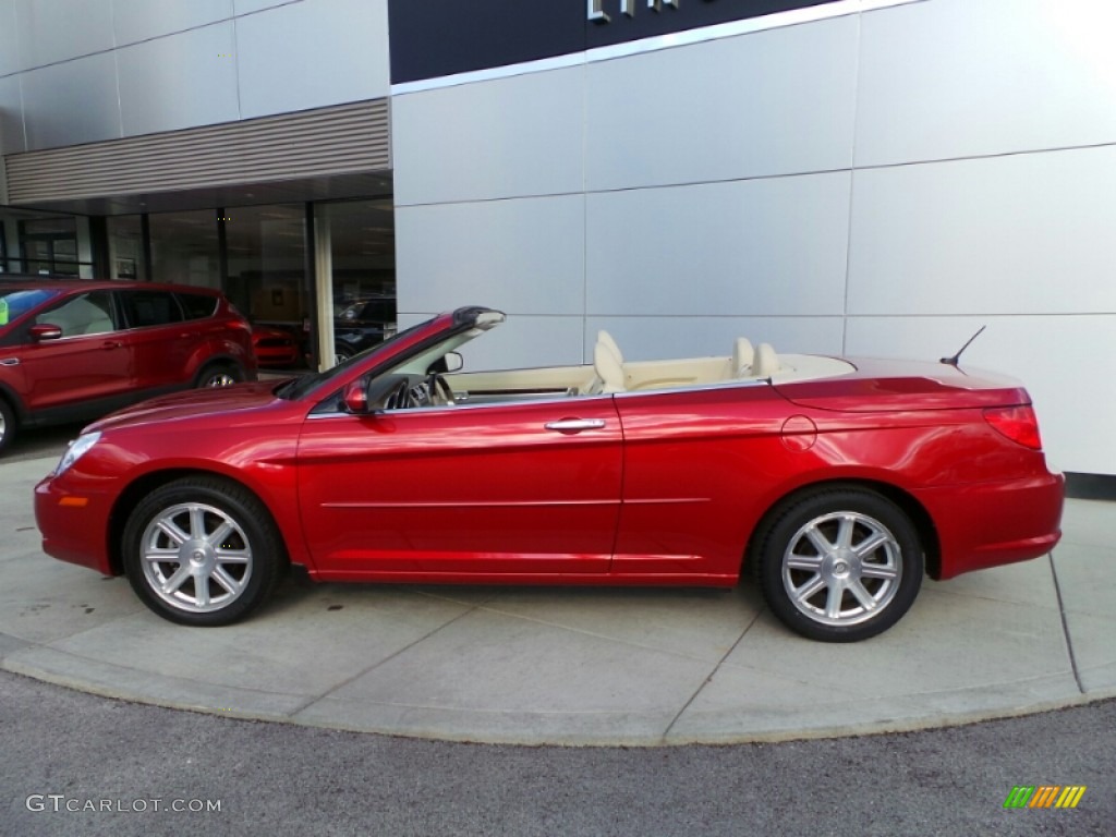 2008 Sebring Limited Convertible - Inferno Red Crystal Pearl / Medium Pebble Beige/Cream photo #2