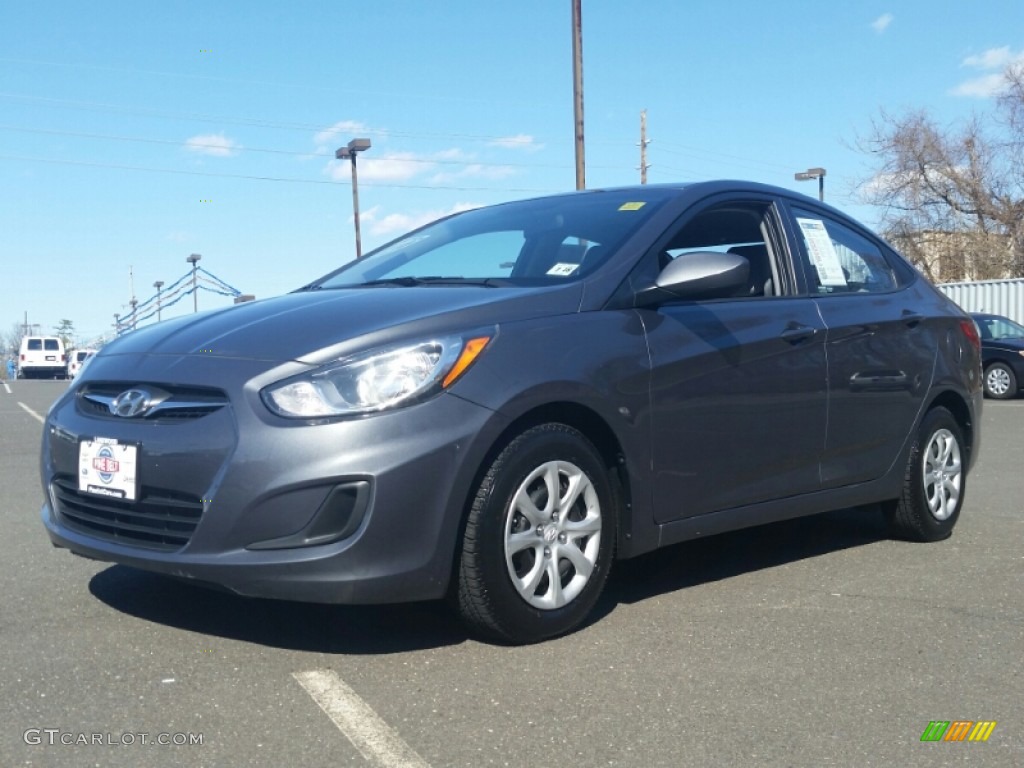 2013 Accent GLS 4 Door - Cyclone Gray / Gray photo #1