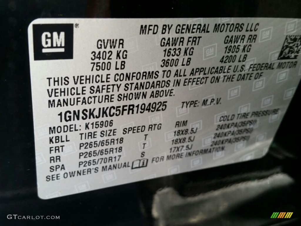 2015 Suburban LT 4WD - Black / Jet Black photo #21