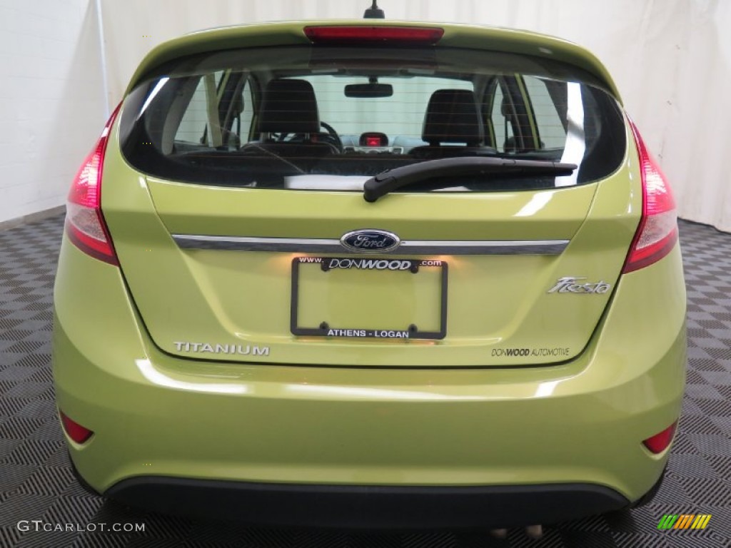 2013 Fiesta Titanium Hatchback - Lime Squeeze / Charcoal Black Leather photo #5