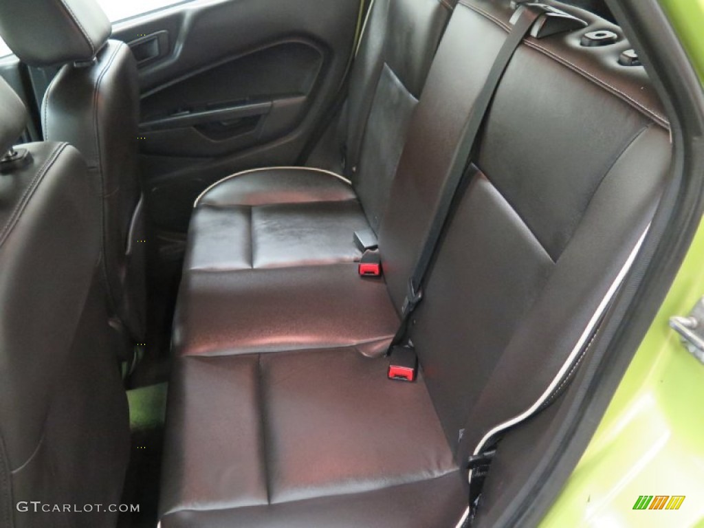 Charcoal Black Leather Interior 2013 Ford Fiesta Titanium Hatchback Photo #103025907
