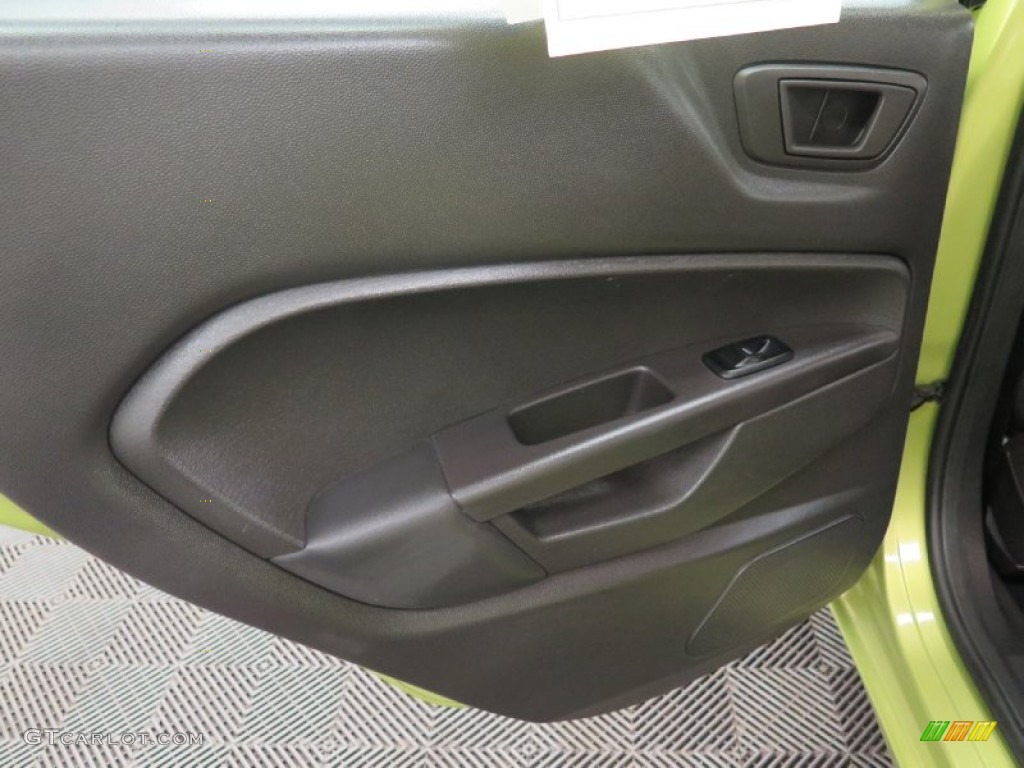 2013 Fiesta Titanium Hatchback - Lime Squeeze / Charcoal Black Leather photo #13