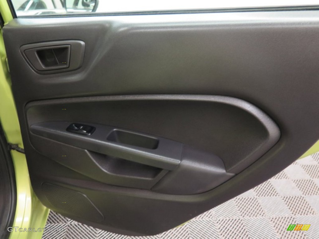 2013 Fiesta Titanium Hatchback - Lime Squeeze / Charcoal Black Leather photo #14