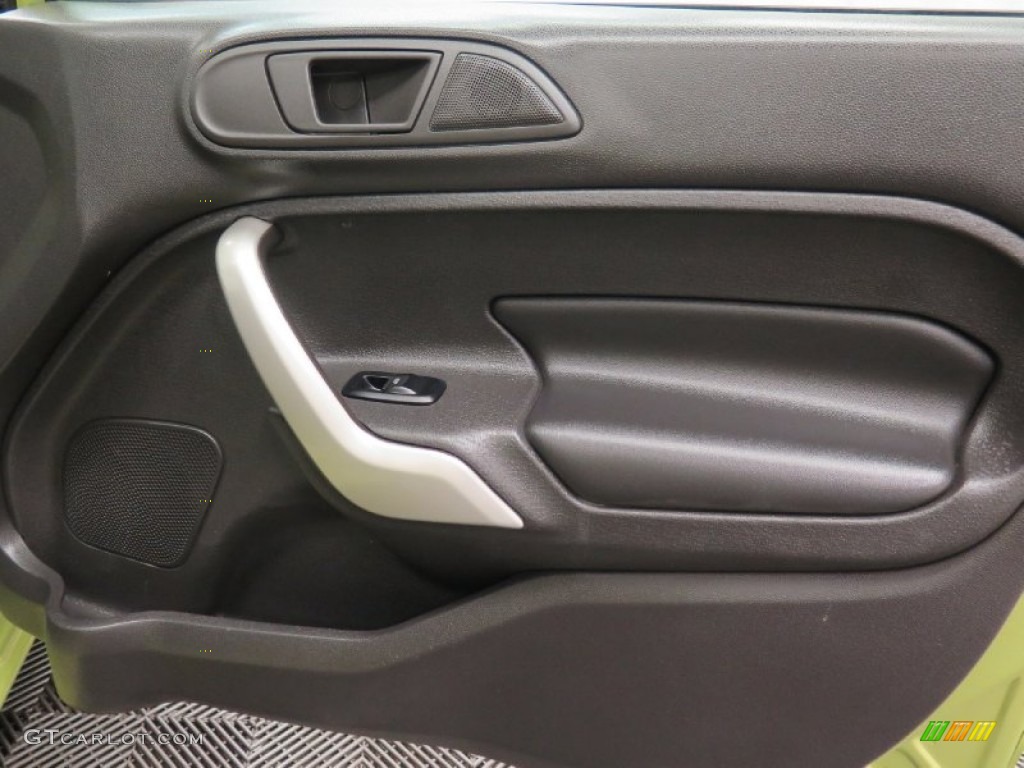 2013 Fiesta Titanium Hatchback - Lime Squeeze / Charcoal Black Leather photo #15