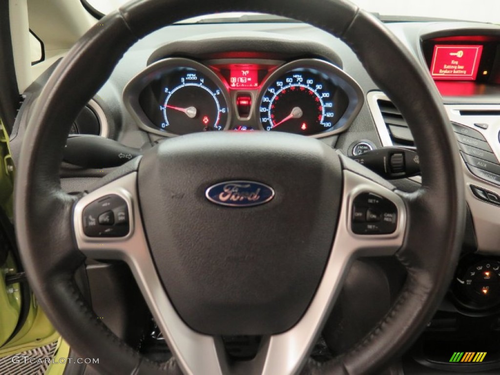2013 Fiesta Titanium Hatchback - Lime Squeeze / Charcoal Black Leather photo #18