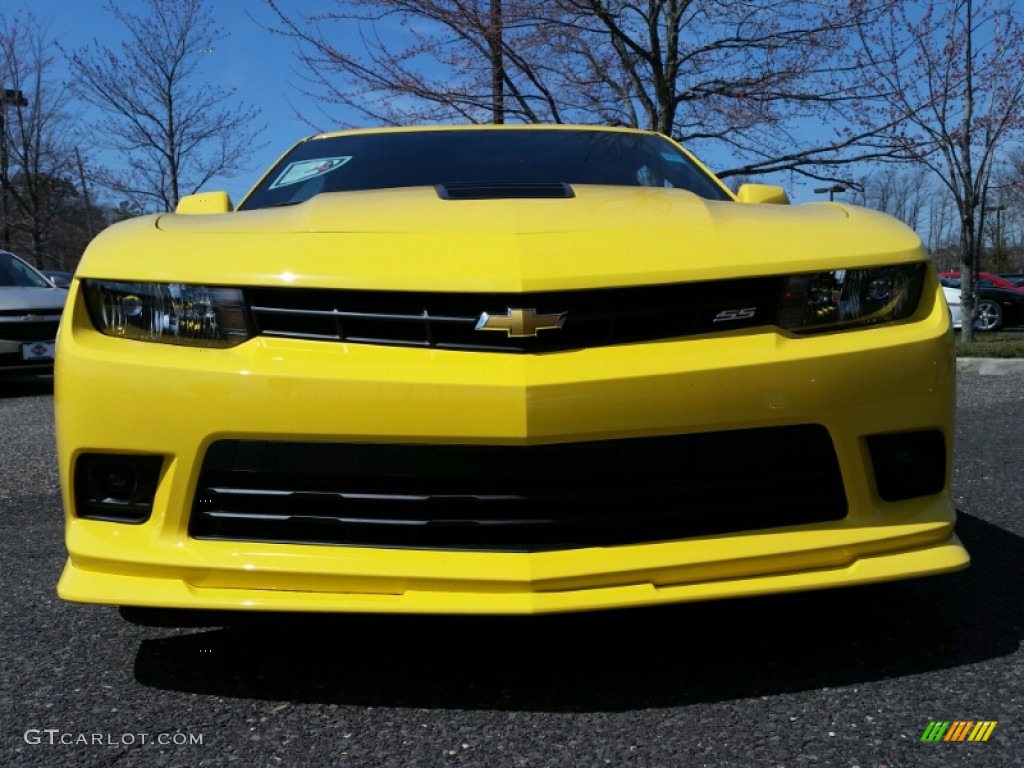 2015 Camaro SS Coupe - Bright Yellow / Black photo #2