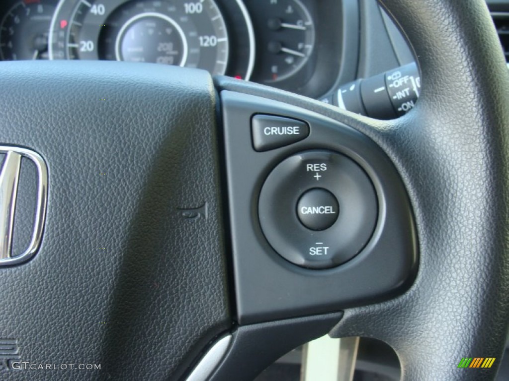 2012 CR-V EX 4WD - Crystal Black Pearl / Black photo #15