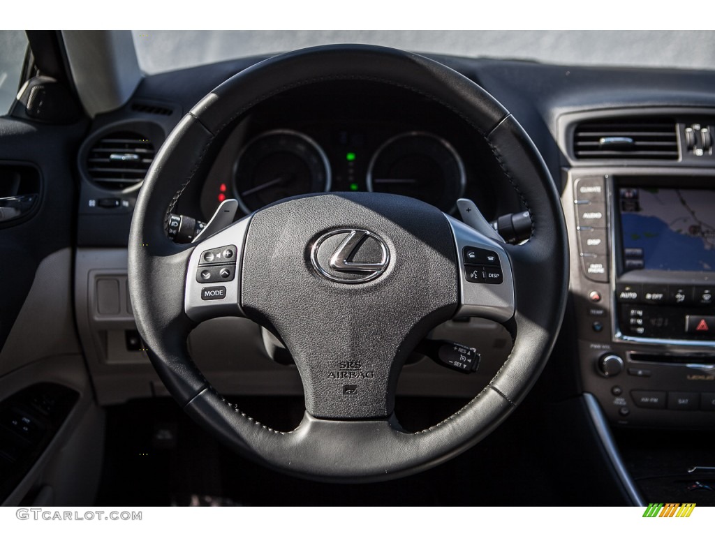 2012 Lexus IS 250 Light Gray Steering Wheel Photo #103031544