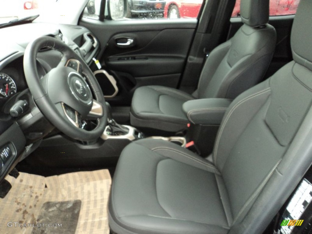 Black Interior 2015 Jeep Renegade Limited 4x4 Photo #103036350