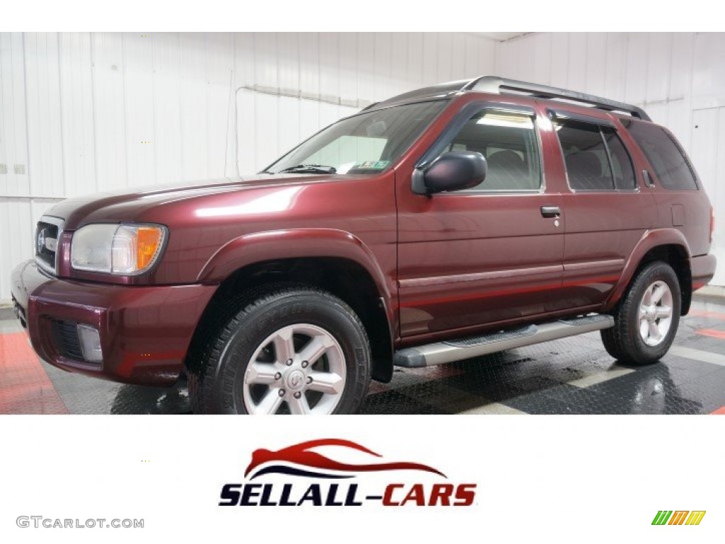 2004 Pathfinder SE 4x4 - Merlot Red Pearl / Charcoal photo #1