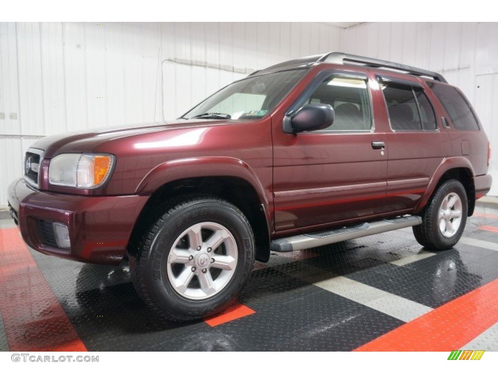 2004 Pathfinder SE 4x4 - Merlot Red Pearl / Charcoal photo #2