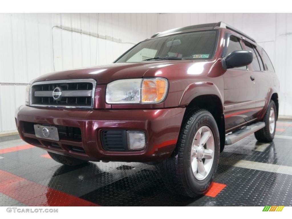 2004 Pathfinder SE 4x4 - Merlot Red Pearl / Charcoal photo #3