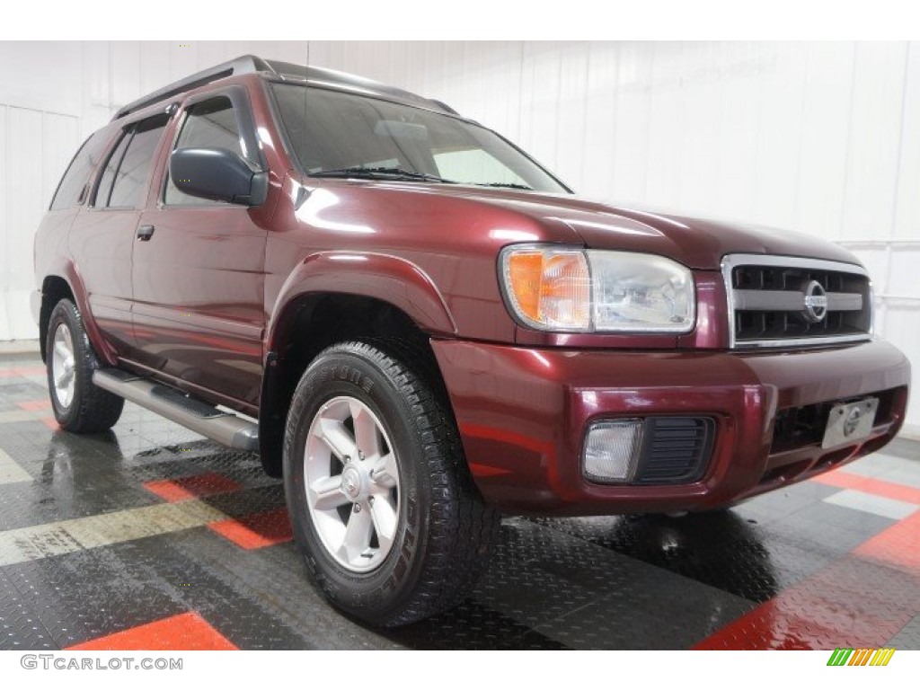 2004 Pathfinder SE 4x4 - Merlot Red Pearl / Charcoal photo #5