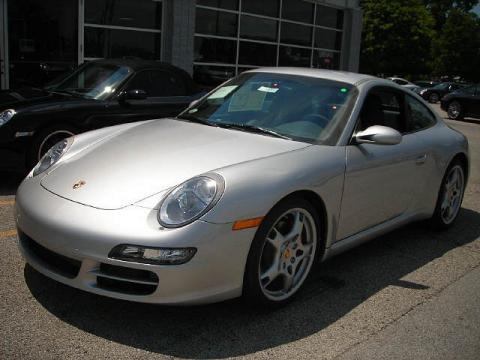 2007 911 Carrera S Coupe - Arctic Silver Metallic / Black photo #2