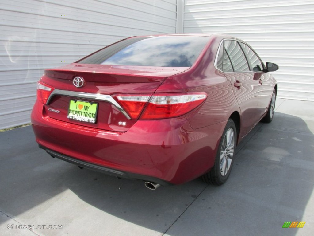 2015 Camry SE - Ruby Flare Pearl / Black photo #4