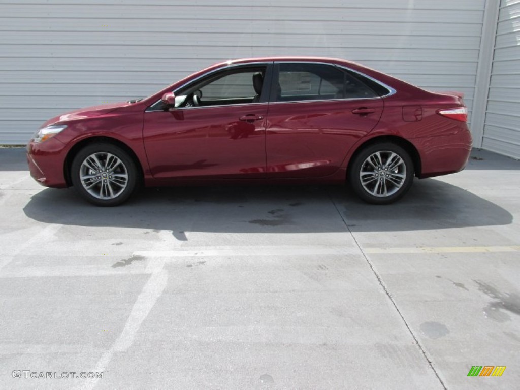 2015 Camry SE - Ruby Flare Pearl / Black photo #6