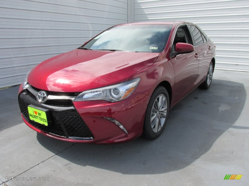 2015 Camry SE - Ruby Flare Pearl / Black photo #7