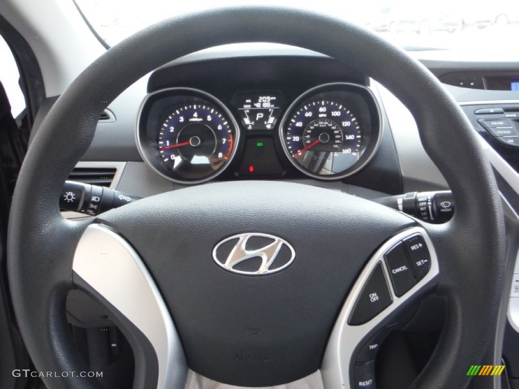 2012 Elantra GLS - Harbor Gray Metallic / Gray photo #17