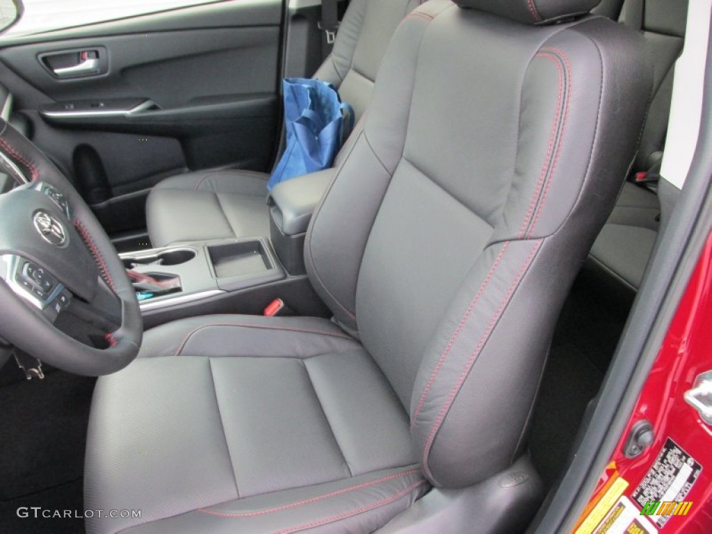 2015 Camry SE - Ruby Flare Pearl / Black photo #20