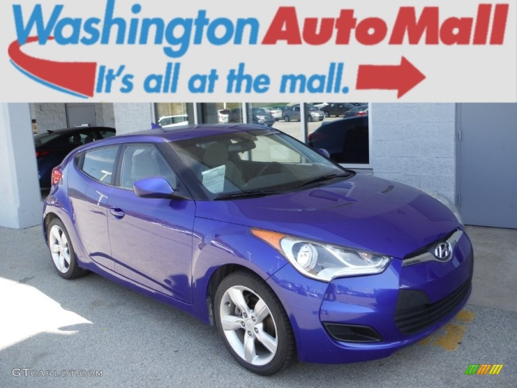 2012 Veloster  - Marathon Blue / Gray photo #1