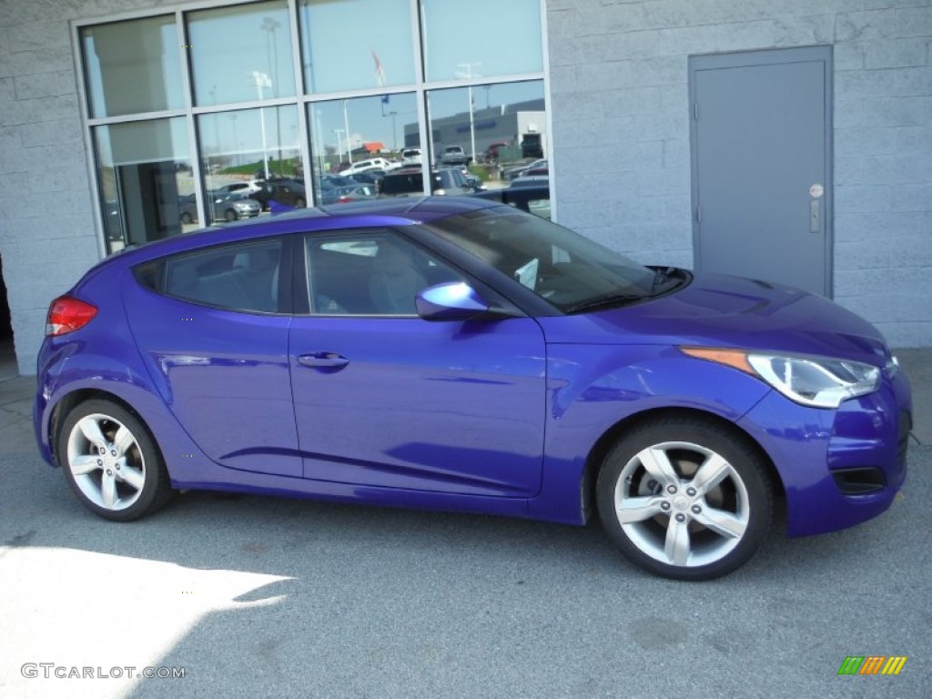2012 Veloster  - Marathon Blue / Gray photo #2