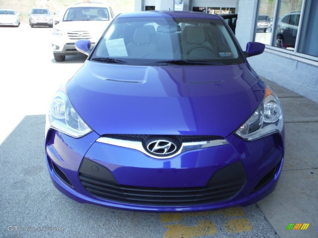 2012 Veloster  - Marathon Blue / Gray photo #3