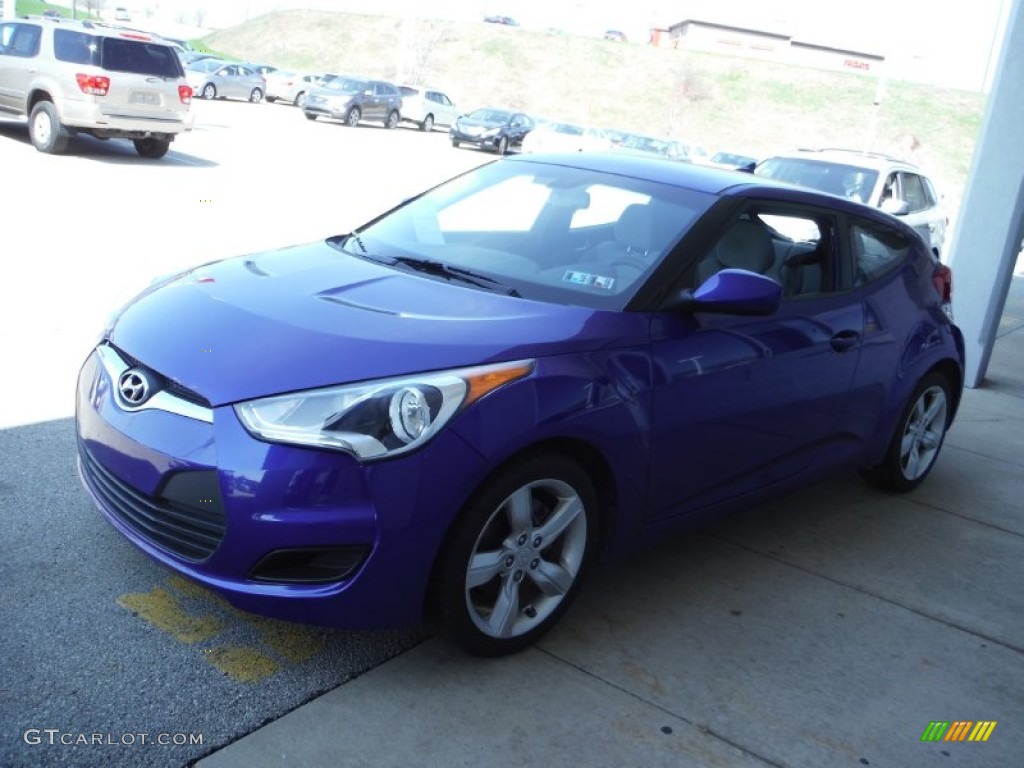 2012 Veloster  - Marathon Blue / Gray photo #4