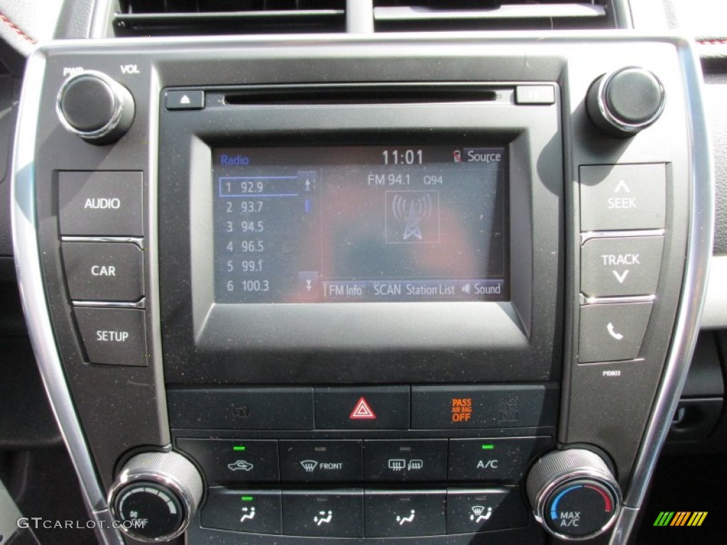 2015 Camry SE - Ruby Flare Pearl / Black photo #25