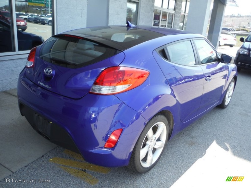 2012 Veloster  - Marathon Blue / Gray photo #8