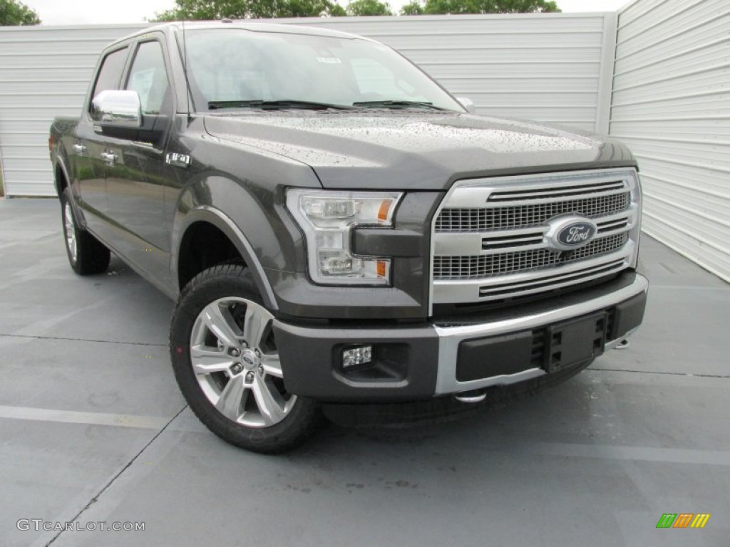 2015 F150 Platinum SuperCrew 4x4 - Magnetic Metallic / King Ranch Java/Mesa photo #2