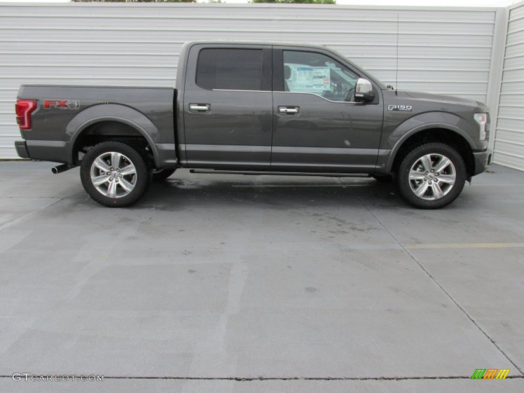 Magnetic Metallic 2015 Ford F150 Platinum SuperCrew 4x4 Exterior Photo #103042929
