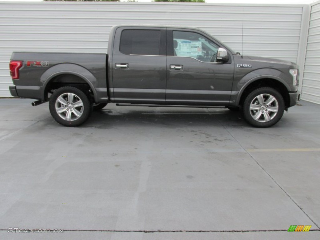 2015 F150 Platinum SuperCrew 4x4 - Magnetic Metallic / King Ranch Java/Mesa photo #3