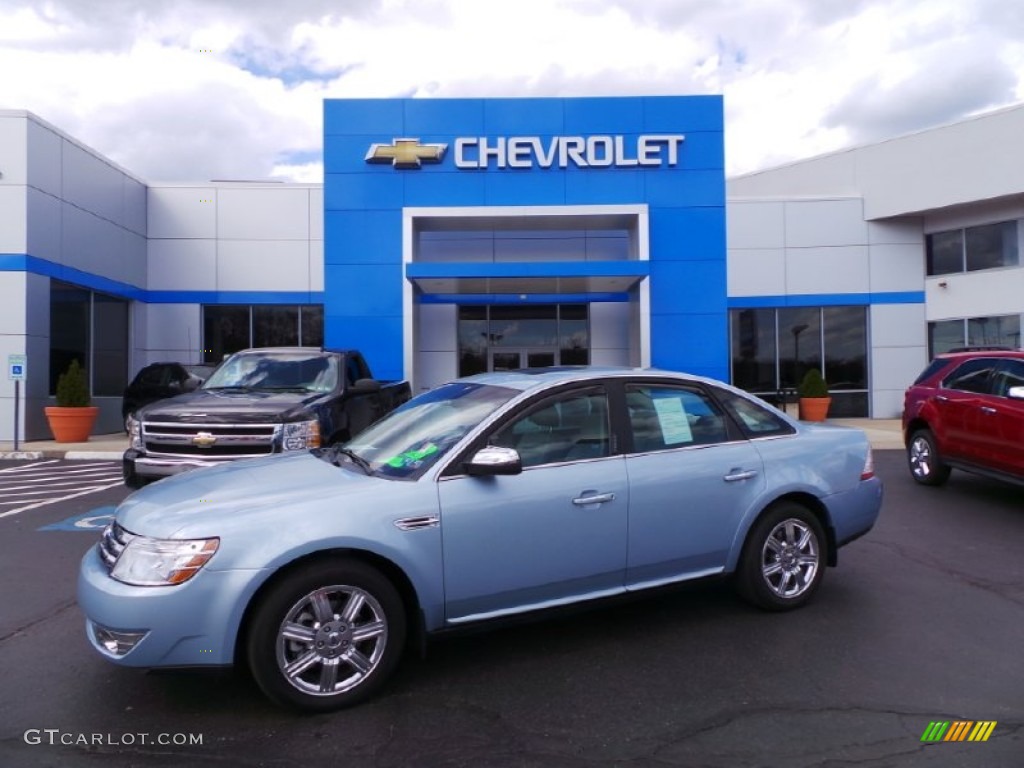 2008 Taurus Limited AWD - Light Ice Blue Metallic / Medium Light Stone photo #1