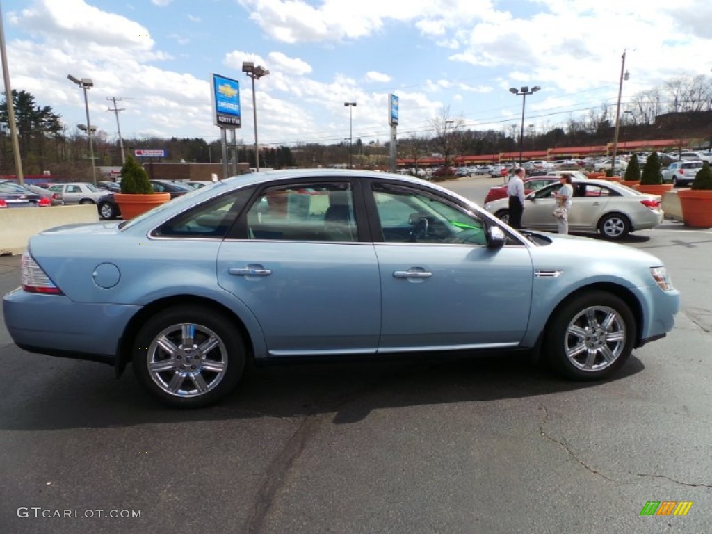 2008 Taurus Limited AWD - Light Ice Blue Metallic / Medium Light Stone photo #6