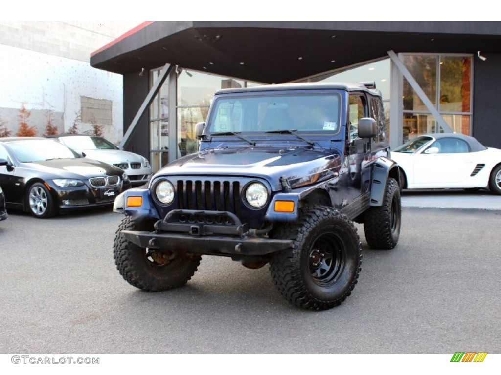 2006 Wrangler Sport 4x4 - Midnight Blue Pearl / Dark Slate Gray photo #3