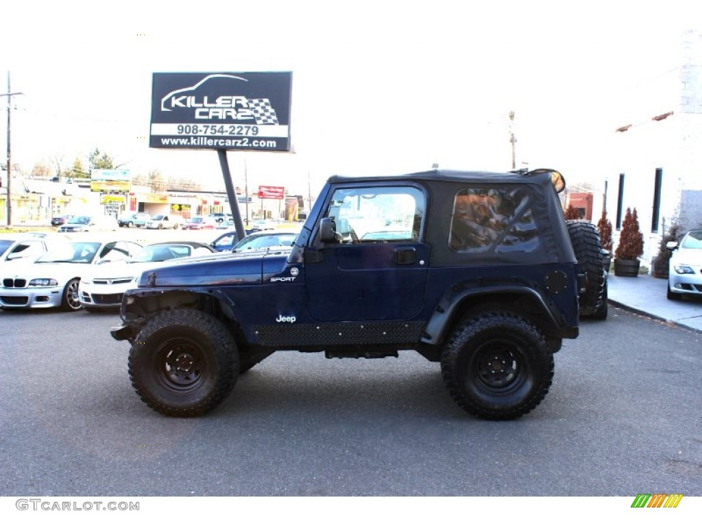 2006 Wrangler Sport 4x4 - Midnight Blue Pearl / Dark Slate Gray photo #4