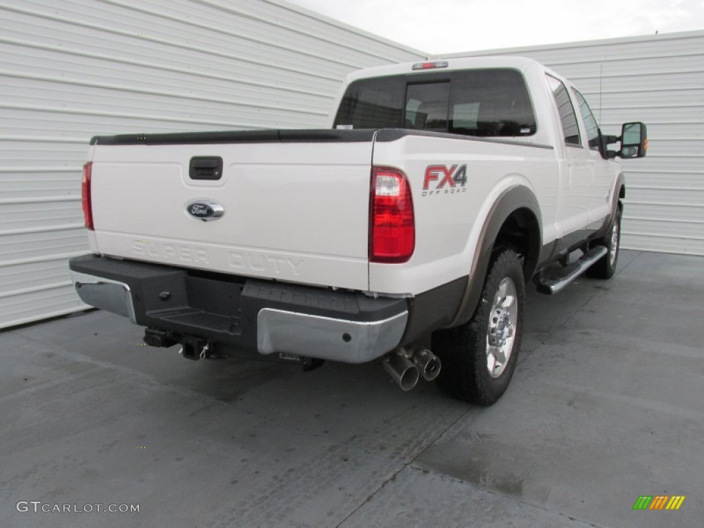 2015 F250 Super Duty Lariat Crew Cab 4x4 - White Platinum / Adobe photo #4